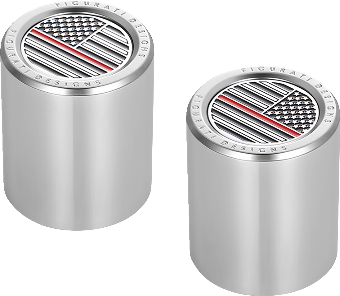 Figurati Designs Red Line Flag Short Magnetic Docking Hardware Covers for Harley