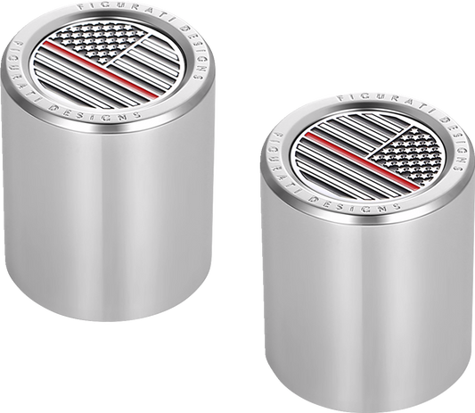 Figurati Designs Red Line Flag Short Magnetic Docking Hardware Covers for Harley
