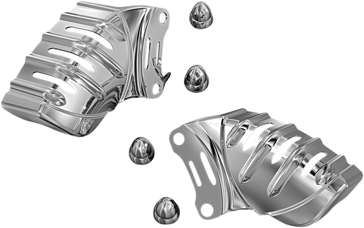 Kuryakyn 7789 Pair Chrome Front Caliper Covers fits 2006-2019 Harley Touring