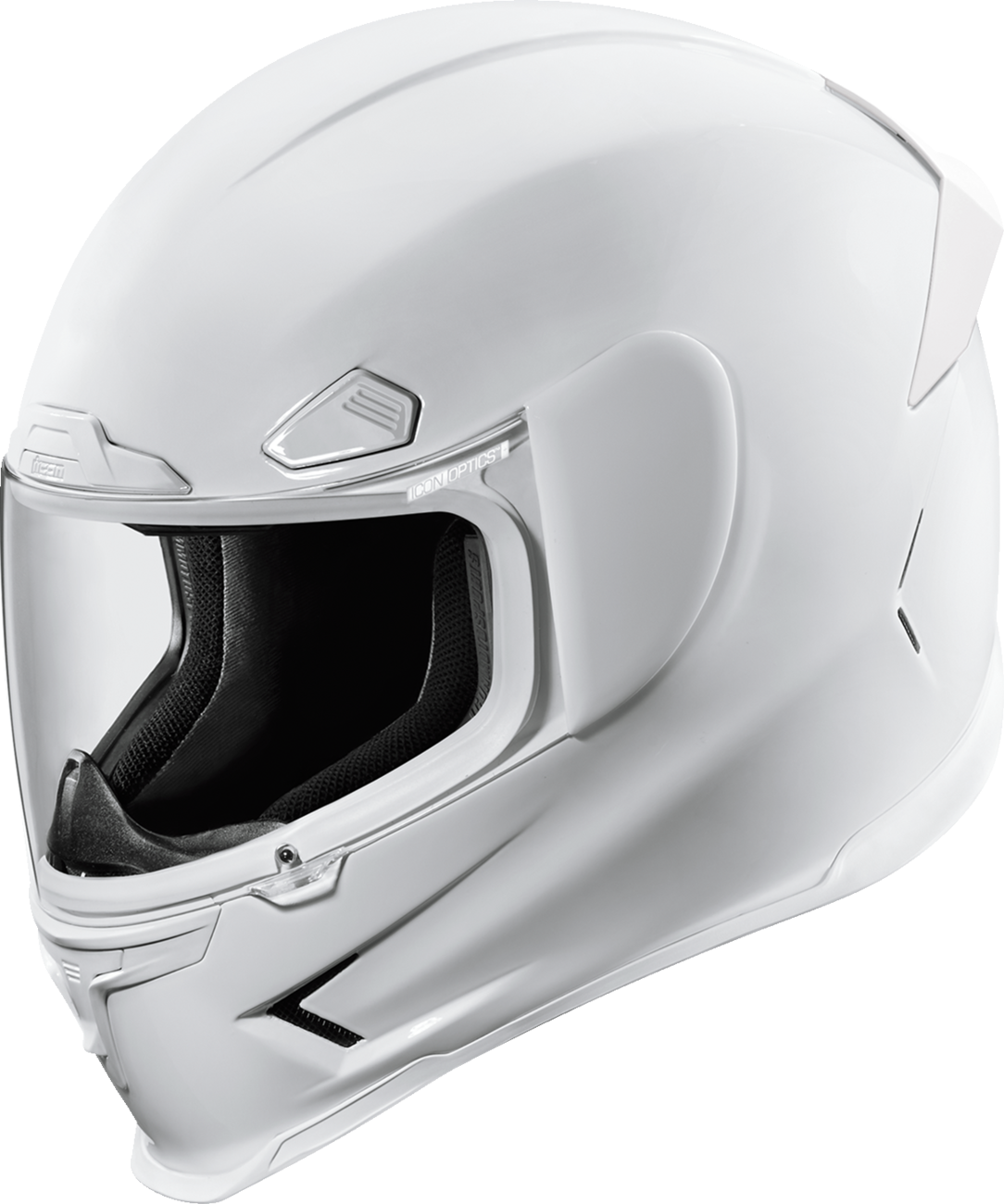 Icon Airframe Solid Gloss White Full Face Unisex Adult Street Motorcycle Helmet