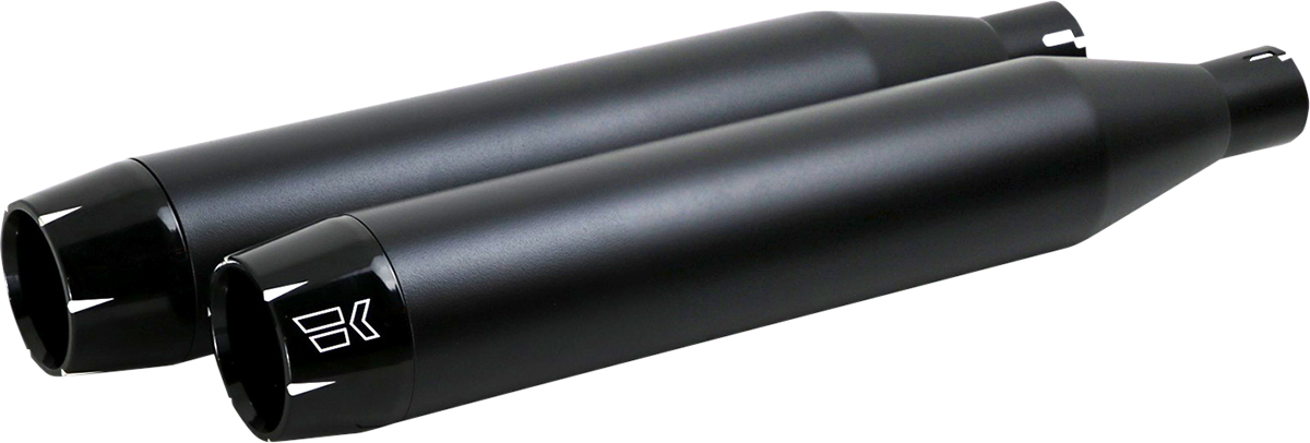 Khrome Werks 3.5" Black Shredder Slip-On Mufflers for 2018-2024 Harley Softail