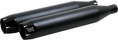 Khrome Werks 3.5" Black Shredder Slip-On Mufflers for 2018-2024 Harley Softail