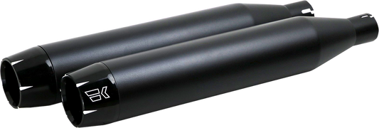 Khrome Werks 3.5" Black Shredder Slip-On Mufflers for 2018-2024 Harley Softail
