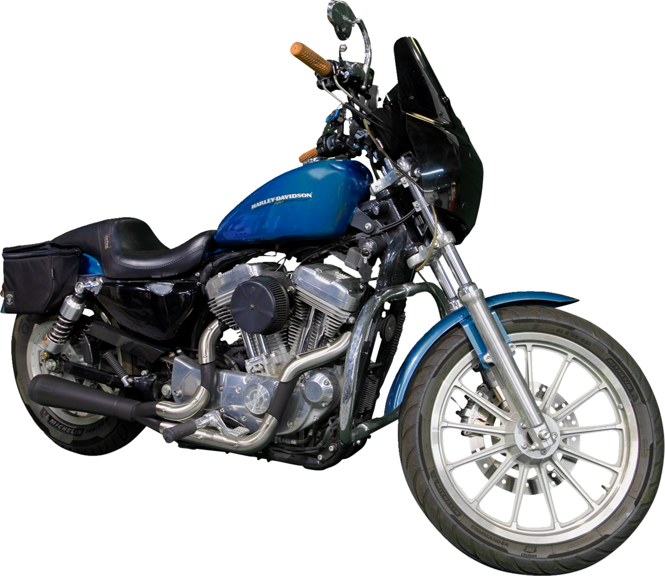 Trask Assault 2-1 Black Exhaust System fits 2004-2022 Harley Sportster 883 1200