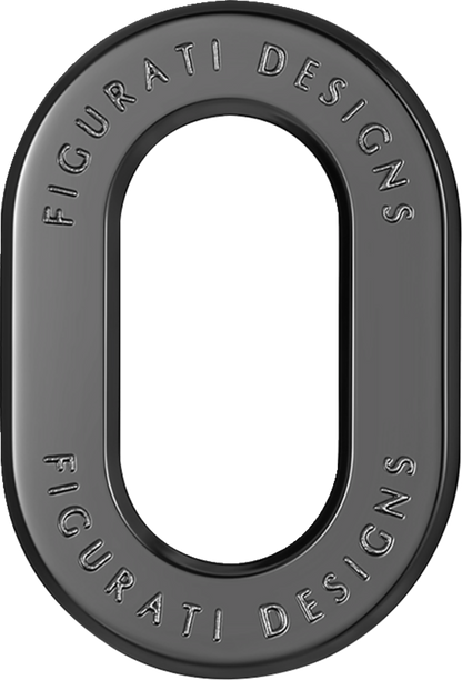 Figurati Designs Black Left Antenna Ring Insert 2009-2023 Harley Touring FLHX