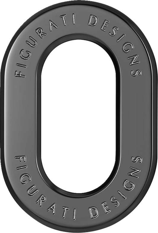Figurati Designs Black Left Antenna Ring Insert 2009-2023 Harley Touring FLHX