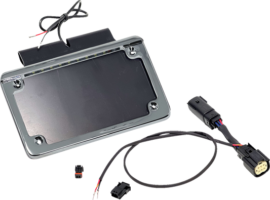 Namz Saddlebag Illuminated License Plate Holder Frame fits 14-24 Harley Touring