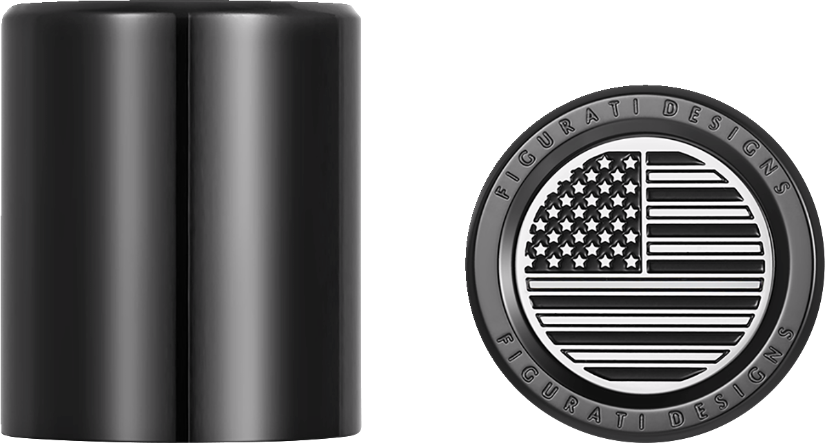 Figurati Designs American Flag Short Magnetic Docking Hardware Covers for Harley