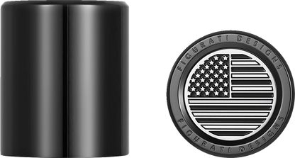 Figurati Designs American Flag Short Magnetic Docking Hardware Covers for Harley
