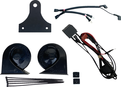 Custom Dynamics Black Universal 12 VDC Electromagnetic 109db Dual Horn Kit