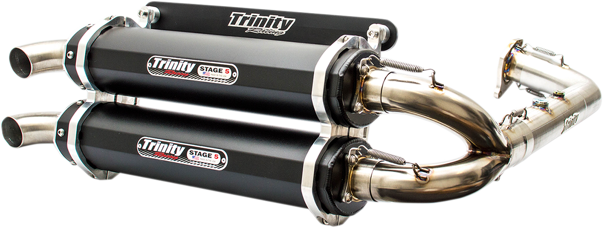 Trinity Racing 1-2 Stage 5 UTV Exhaust for 2016-21 Polaris RZR XP Turbo 1000 ESP