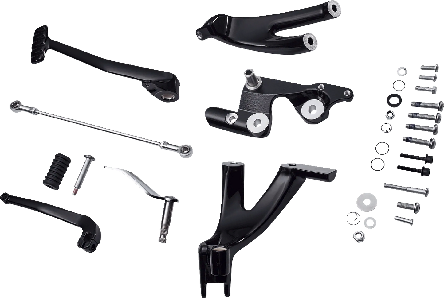 Drag Specialties Black Forward Control Kit for 2018-2023 Harley Softail FXLRST