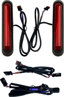 Custom Dynamics Low Profile Red Saddlebag Lights for 2022-26 Harley Low Rider ST
