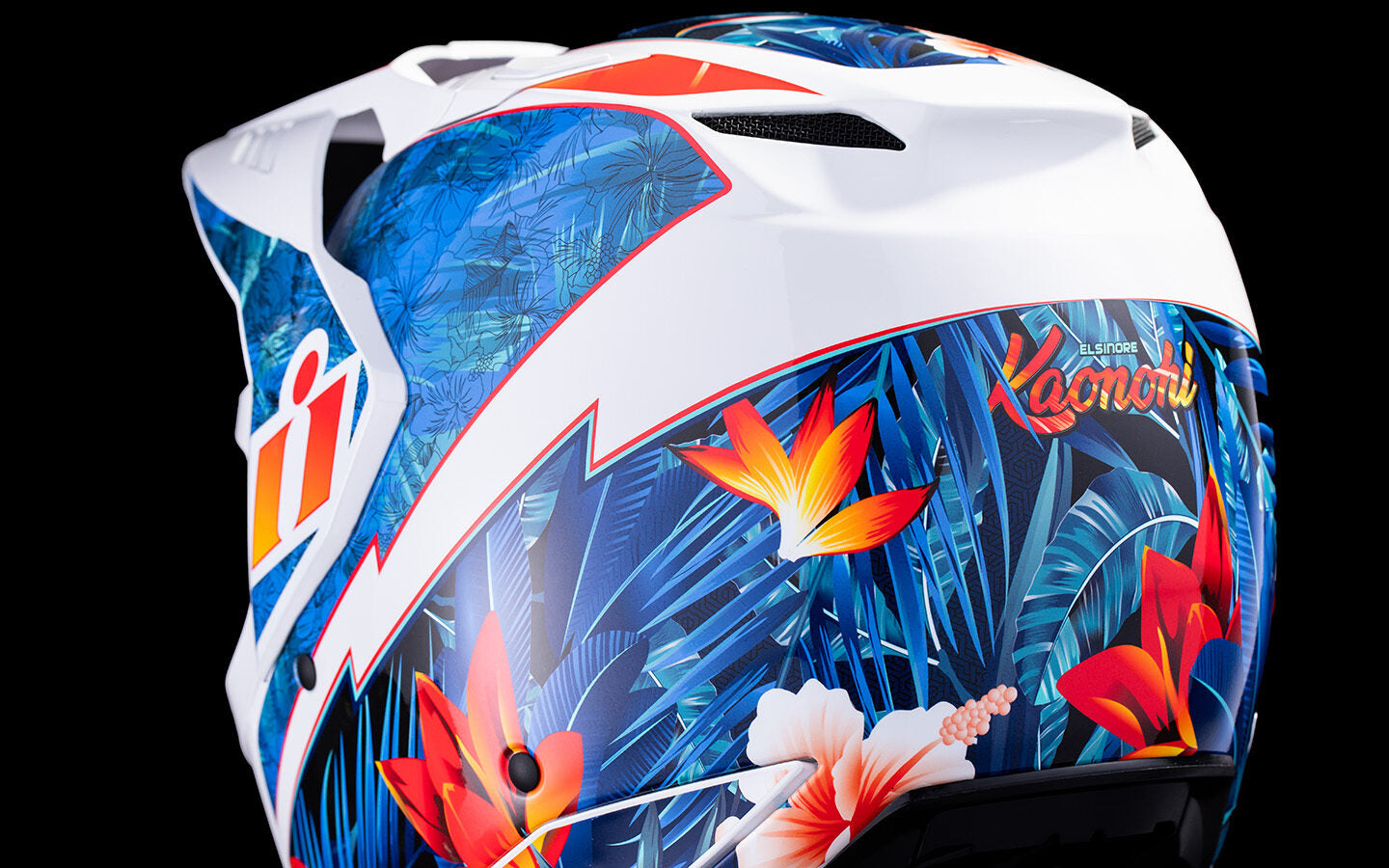 Icon Elsinore Kaonohi Blue Unisex Adult Modular Motorcycle Race Street Helmet