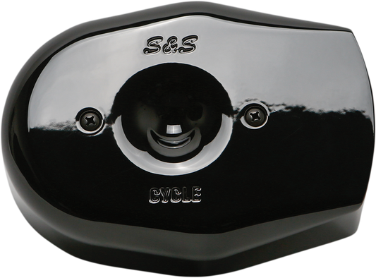 S&S Black Stealth Tribute Two Throat Intake Air Cleaner Filter Cover for Harley
