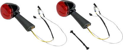 Custom Dynamics Black Red Rear Turn Signal Assembly 2015-2023 Indian Scout Sixty