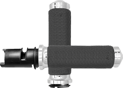 Avon Memory Foam Chrome TBW Handlebar Grips fit 2023-2025 Harley Touring Softail