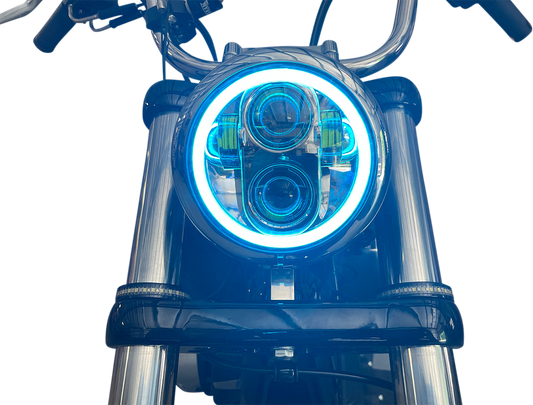Custom Dynamics 5.75" ProGLOW LED Headlamp Color Changing Halo 1957-2022 Harley