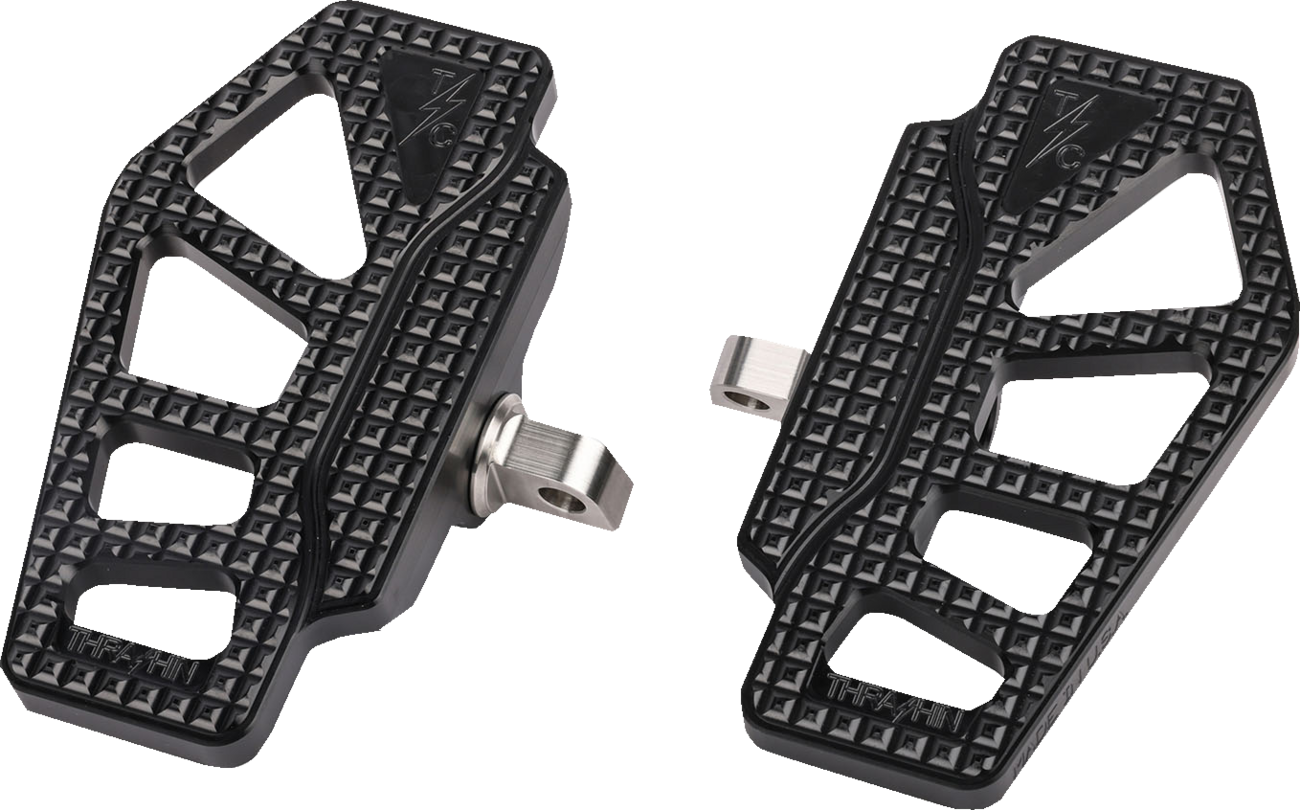 Thrashin Apex Mini Front/Rear Black Floorboards for 1957-2017 Harley Davidson