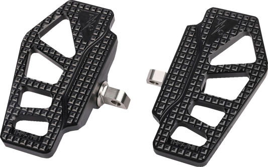 Thrashin Apex Mini Front/Rear Black Floorboards for 1957-2017 Harley Davidson