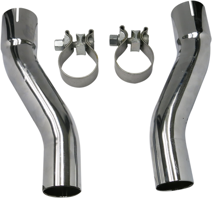 Bassani Chrome Exhaust Muffler Adapter Kit 2009-2016 Harley Trike FLHX FLHTCUTG