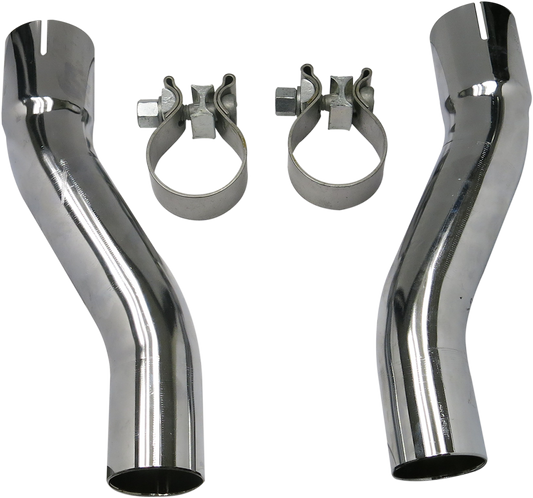 Bassani Chrome Exhaust Muffler Adapter Kit 2009-2016 Harley Trike FLHX FLHTCUTG