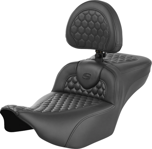 Saddlemen Roadsofa Honeycomb Extended Seat & Backrest for 2023-25 Harley Touring