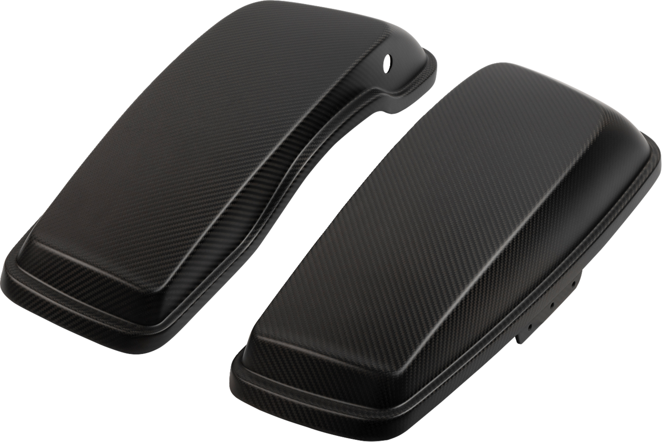Slyfox Carbon Fiber Matte Saddlebag Lids for 2014-2024 Harley Touring FLT FLH