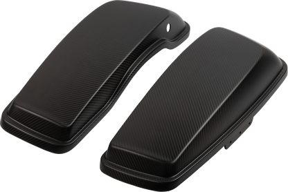 Slyfox Carbon Fiber Matte Saddlebag Lids for 2014-2024 Harley Touring FLT FLH