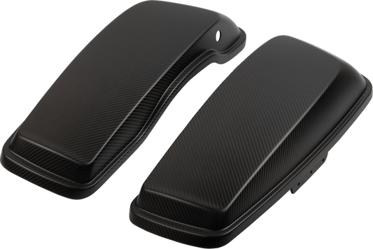 Slyfox Carbon Fiber Matte Saddlebag Lids for 2014-2024 Harley Touring FLT FLH