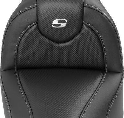 Saddlemen Roadsofa Carbon Fiber Seat & Backrest 2018-23 Harley Softail Breakout