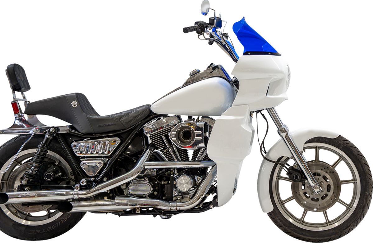 Klock Werks Kolor Flare 12.5" Blue Windshield fits Saddlemen S-RT Mini Fairing