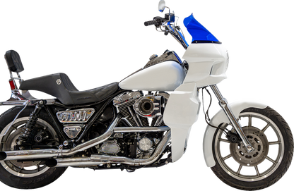 Klock Werks Kolor Flare 12.5" Blue Windshield fits Saddlemen S-RT Mini Fairing