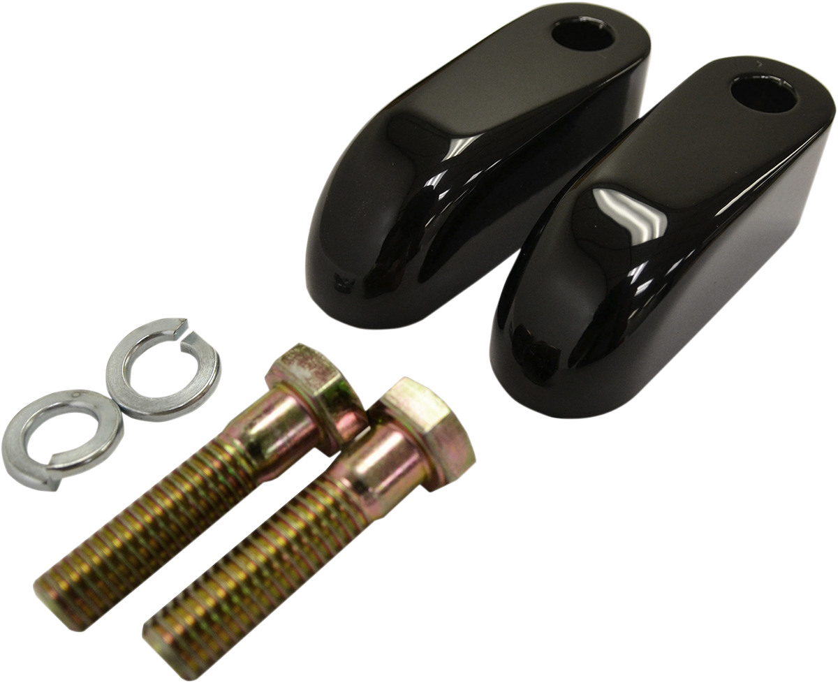 La Choppers Black 2" Pullback Handlebar Riser Extensions for Harley Davidson