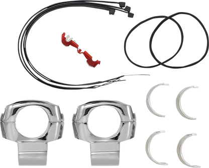 Kuryakyn Chrome Road Thunder MTX 7/8" & 1" Handlebar Speaker Pods Kit Harley