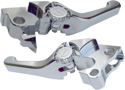 PSR Chrome Anthem Shorty Adjustable Clutch Brake Lever Set fits 2010-2022 Harley