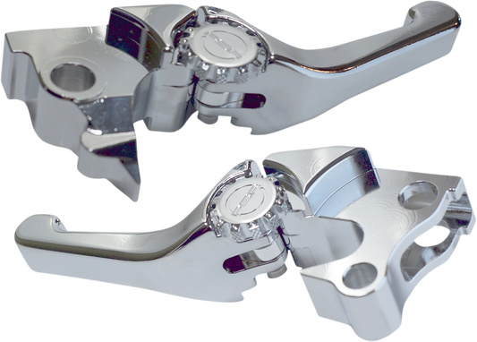 PSR Chrome Anthem Shorty Adjustable Clutch Brake Lever Set fits 2010-2022 Harley