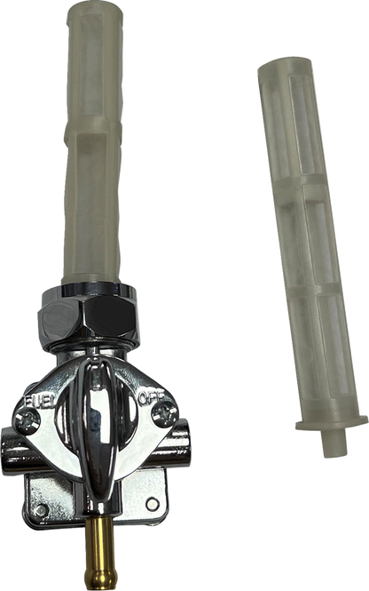 Drag Specialties Chrome Downward Vacuum Petcock Fuel Valve for Harley Davidson