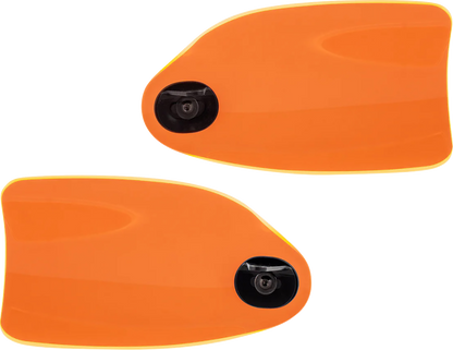 Klock Werks Flare Orange Ice Hand Guards for 2002-2025 Harley Hydraulic Clutch