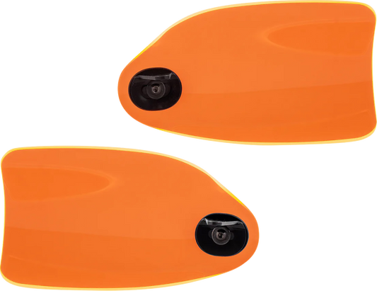 Klock Werks Flare Orange Ice Hand Guards for 2002-2025 Harley Hydraulic Clutch