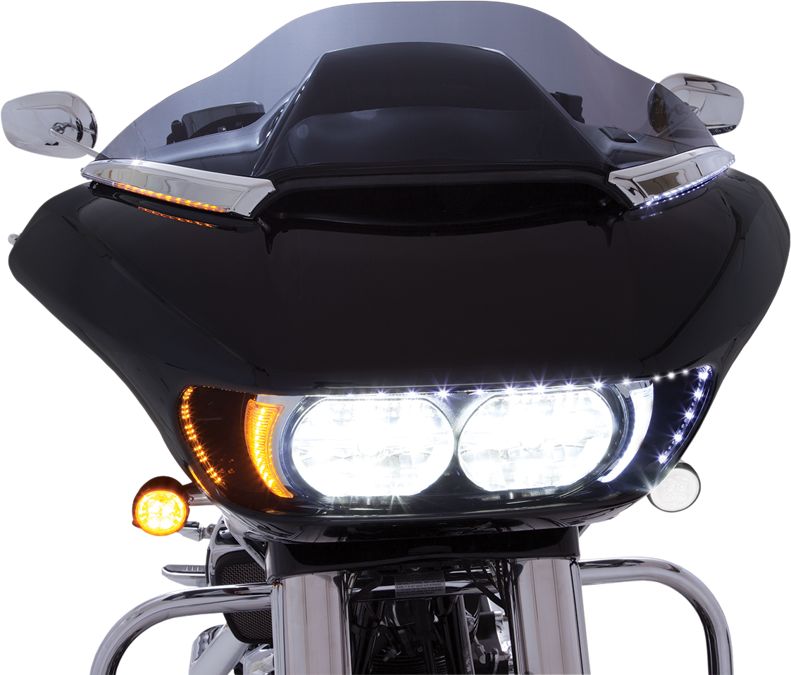 Ciro LED Horizon Turn Signal LED Windshield Trim 2015-2024 Harley Touring FLTRXS