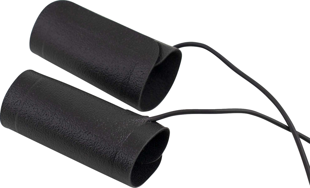 Koso Universal Black 12V-Powered Heated Rubber Handlebar Grip Wraps AX210001