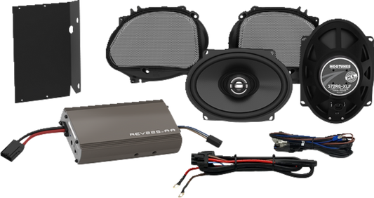 Hogtunes XL Series 225W Front Speaker Amplifier Kit 1998-2013 Harley Road Glide