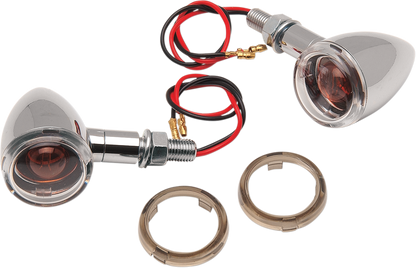 Drag Specialties Front Chrome Mini Deuce Turn Signal  Marker Light Kit Harley