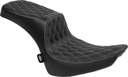 Drag Specialties Predator Silver Diamond Seat 2000-2017 Harley Softail FLST FXST