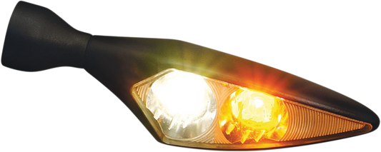 Kuryakyn Micro Rhombus Singe Smoke Front Right Universal Motorcycle Turn Signal