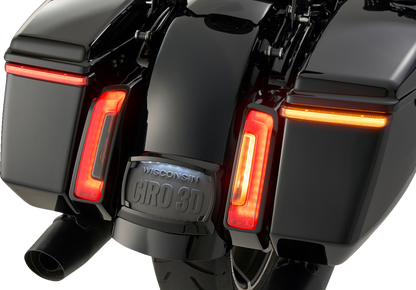 Ciro Bag Blade Lightstrike Smoke LED Saddlebag Lights for 2023-26 Harley Touring