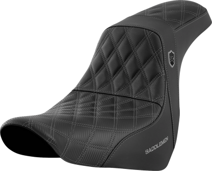 Saddlemen SDC Pro Series Gray Lattice Seat fits 2018-2026 Harley Low Rider FLSB