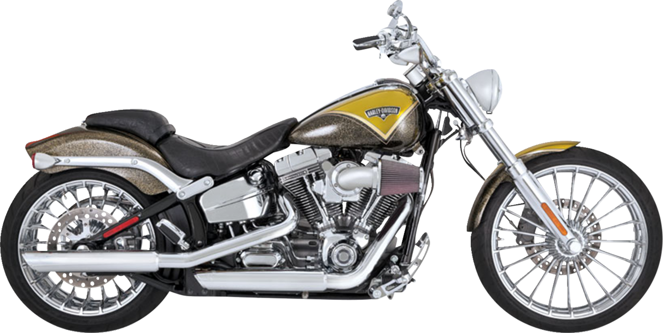 Vance & Hines 3" Twin Slash PCX Slip On Mufflers for 2007-2017 Harley Softail
