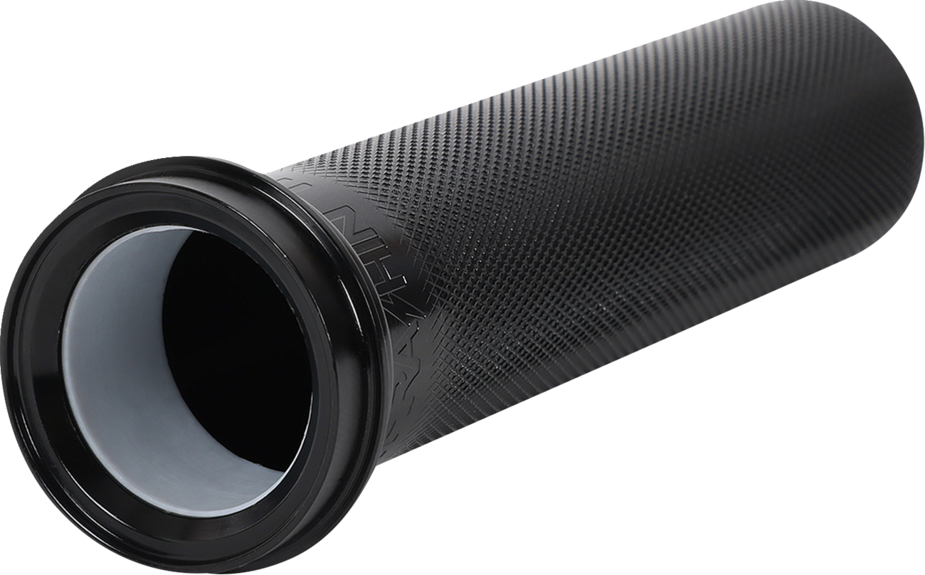 Thrashin Knurled 1" Black TBW Throttle Tube for 2008-2025 Harley Touring Softail